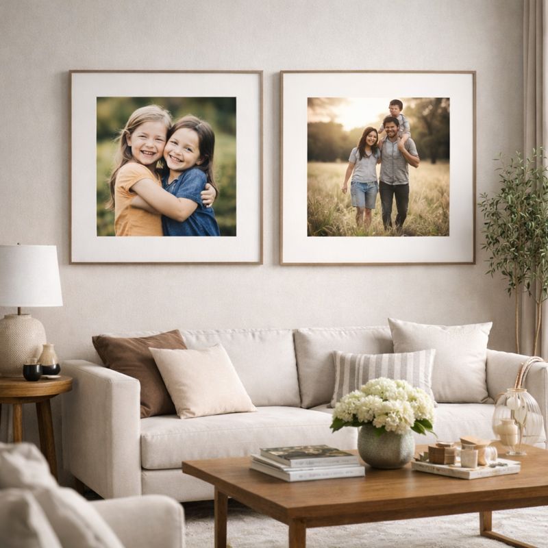 Kit 2 Quadros COM SUAS FOTOS JÁ IMPRESSAS